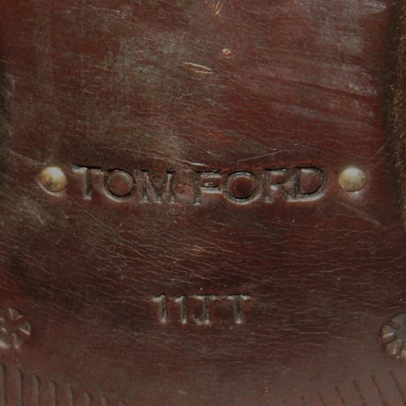 Tom Ford Brown Antiqued Whole Cut One Piece Oxfords 11TT main image 13